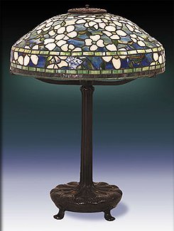 Tiffany Belted Dogwood Shade Lamp Tiffany Belted Dogwood Shade Lamp
