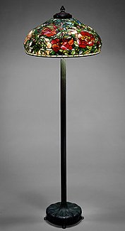 Tiffany Peony Pattern Shaded Floor Lamp Tiffany Peony Pattern Shaded Floor Lamp
