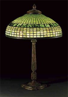 Tiffany Turtleback Tile Geometric Table Lamp