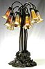Twelve Shaded Tiffany Lily Table Lamp 