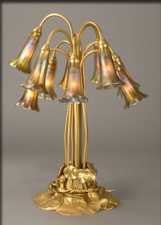 Tiffany Lily Shaded Table Lamp Tiffany Lily Shaded Table Lamp